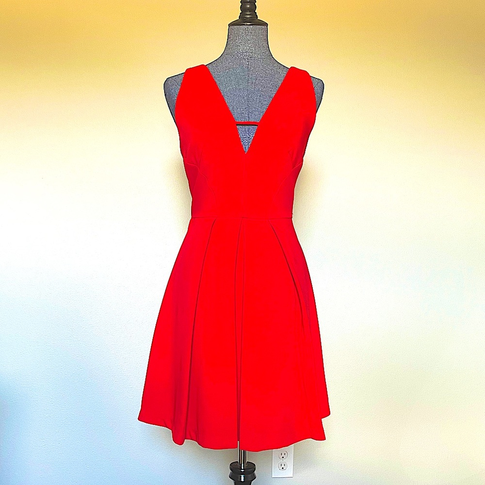 Adelyn Rae Deep V Flare Mini Dress - Picture 2 of 8